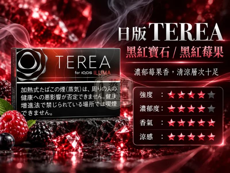 日版TEREA口味 黑紅寶石黑紅莓果